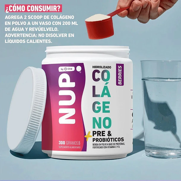 Nup! - Colágeno Hidrolizado+pre & Probióticos- 300 Grs 2