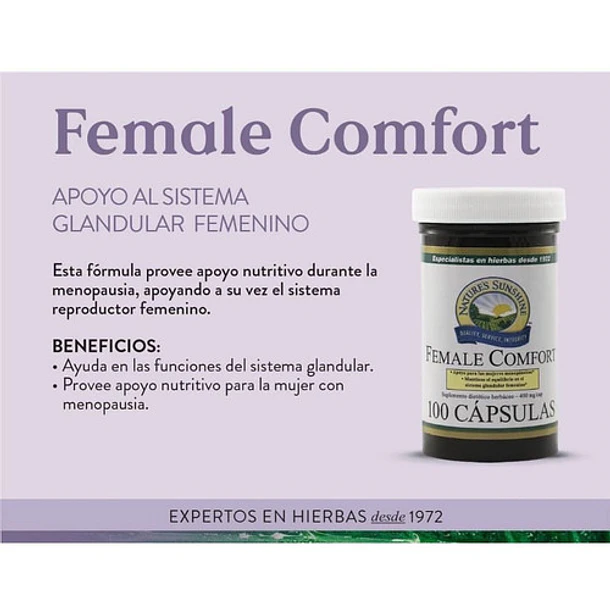 Nature Sunshine - Female Comfort 100 Caps (menopausia) 3