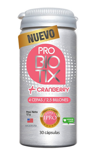 Probiotix + Cranberry 30 Capsulas Newscience