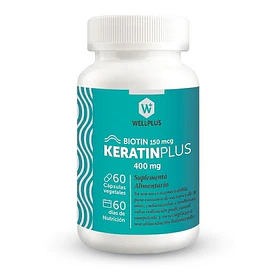 Wellplus - Keratin Plus + Biotina 60 Caps