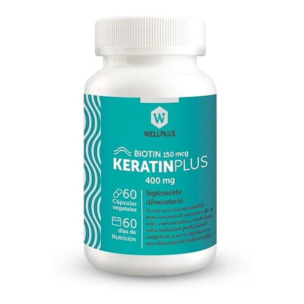 Wellplus - Keratin Plus + Biotina 60 Caps 1