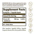 Solgar -vitamina B2 (riboflavina) 100mg 100 Caps  2