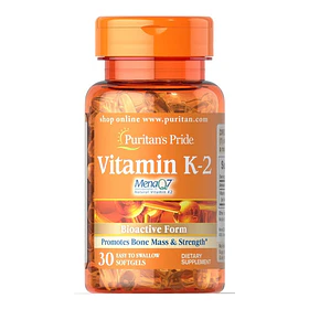 Puritan's Pride - Vitamina K2 100mcg 30 Capsulas Blandas