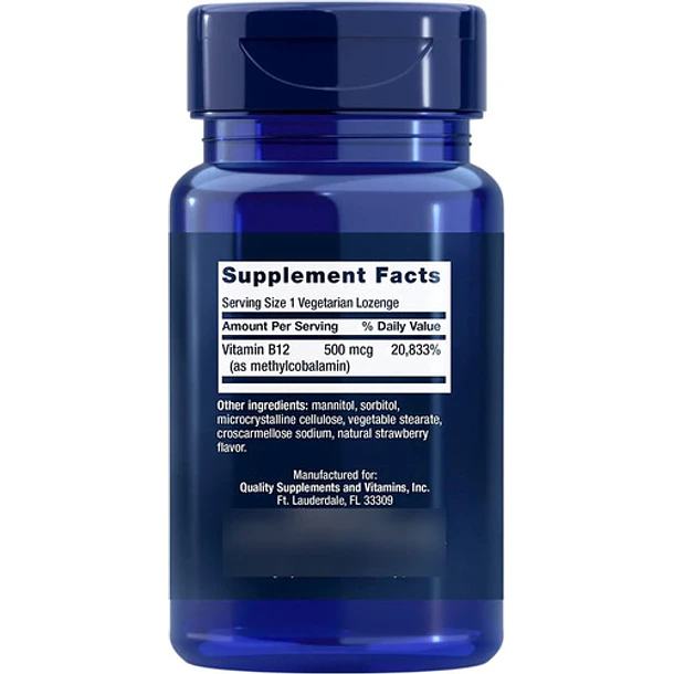  Life Extension - B12 Metilcobalamina 500 Mcg 100 Cápsulas 2