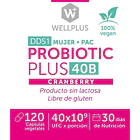 Wellplus - Probiotic 40b Cranberry 120 Cápsulas 3