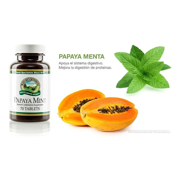 Nature´s Sunshine - Papaya Mint. 70 Tabletas 3