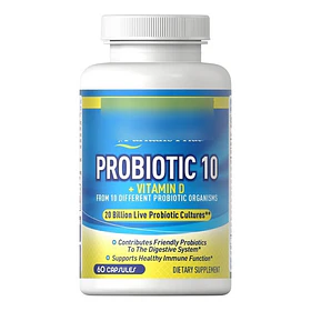  Puritan´s Pride - Probiotic 10 + Vit D 20 Billones 120 Caps