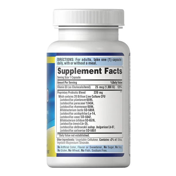  Puritan´s Pride - Probiotic 10 + Vit D 20 Billones 120 Caps 2