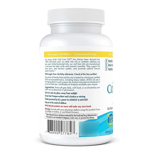 Nordic Naturals - Artic Cod Liver Oil (bacalao) Sabor Limón 4