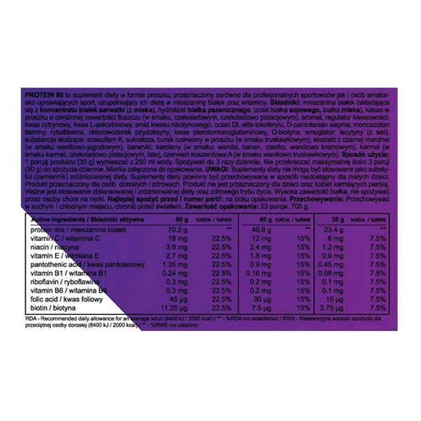 Proactive - Proteina 80 (Regeneración Muscular) 700 Grs 4