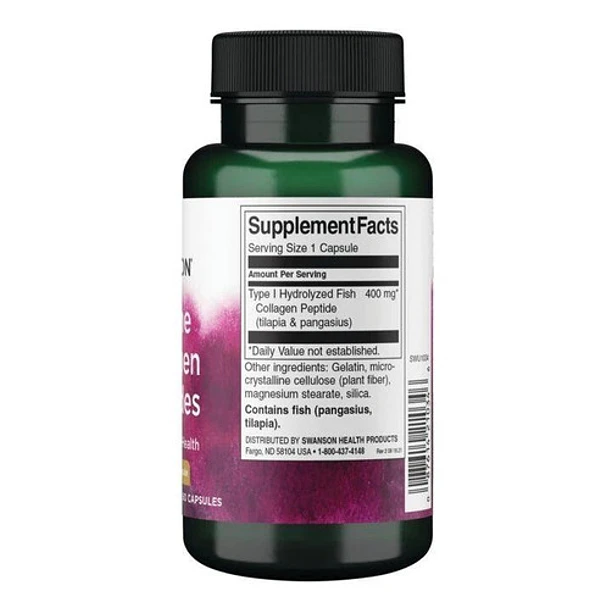 Swanson - Colageno Marino Hidrolizado Tipo I 400mg 60cáp 2
