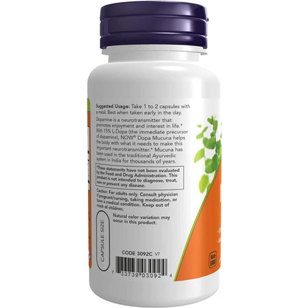 Now - Dopa Mucuna -90 Caps (mejora El Estado De Animo) 3