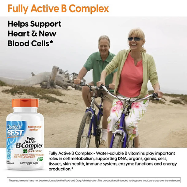 Doctor's Best, - Complejo B Activo Quatrefolic, 30 Cápsulas  4