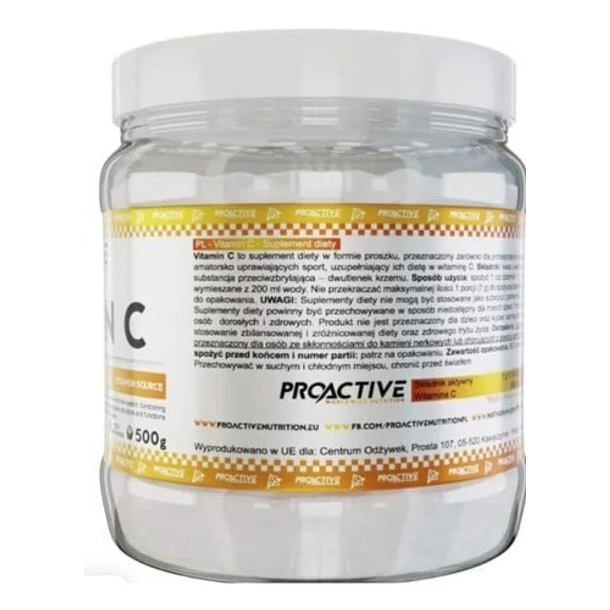 Proactive - Vitamina C En Polvo 500 Grs 3