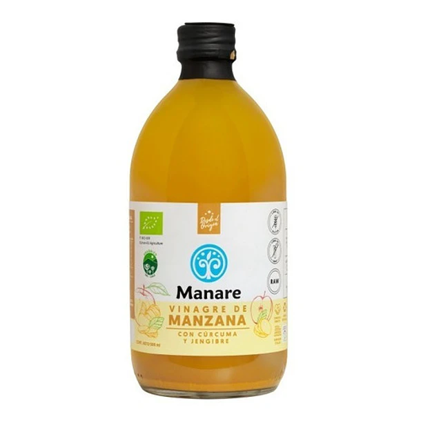 Manare - Vinagre De Manzana Cúrcuma Y Jengibre 500 Ml 1