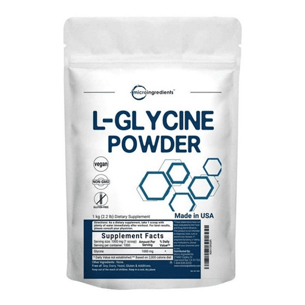 Micro Ingredients - Pura Glicina En Polvo 1kg Sin Sabor 2