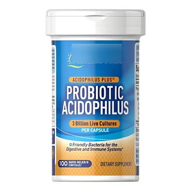 Puritan's Pride - Probióticos Acidophilus 3 Billones 100caps