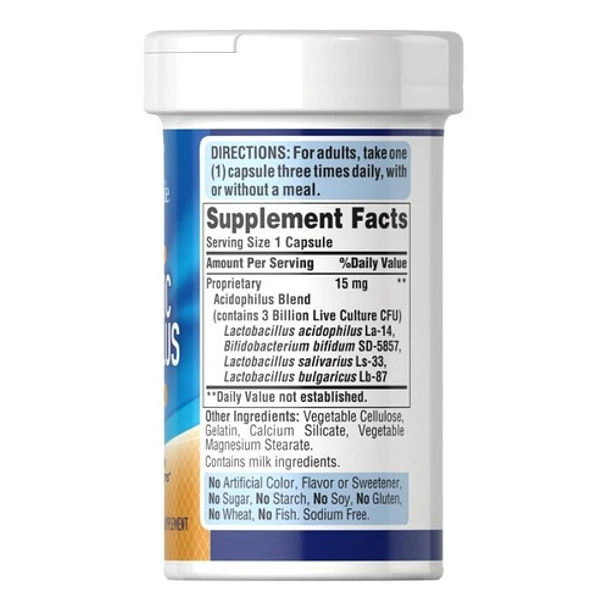 Puritan's Pride - Probióticos Acidophilus 3 Billones 100caps 3