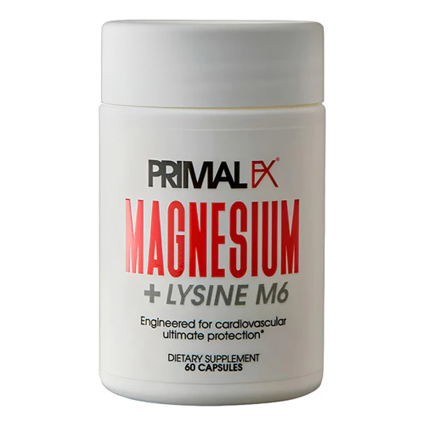Primal Fx - Magnesio Magnesium + Lysine M6 60caps Sin Sabor 1