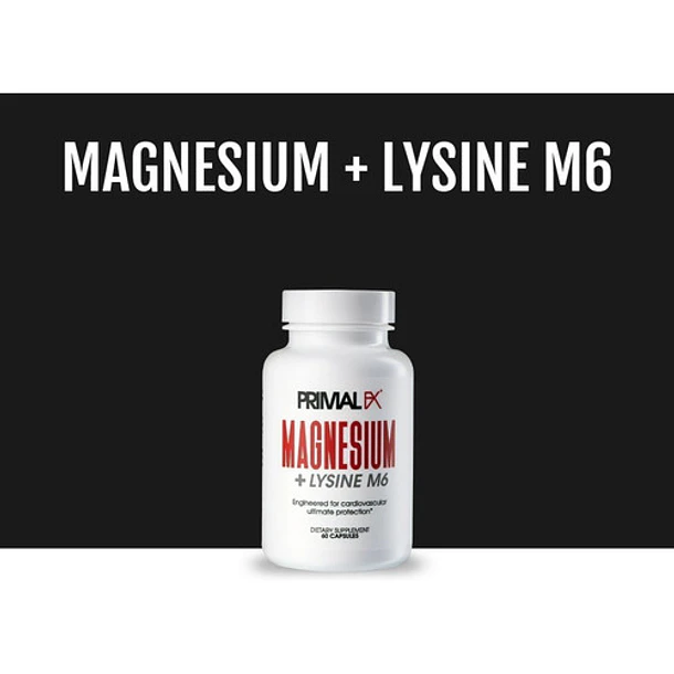 Primal Fx - Magnesio Magnesium + Lysine M6 60caps Sin Sabor 6