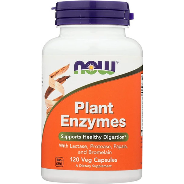 Now - Enzimas Vegetales Lactasa, Proteasa, Papaína, Bromelia 1