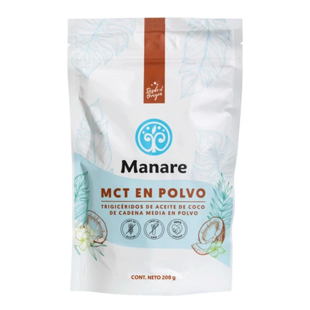 Manare - Aceite Mct En Polvo Keto 200grs 1