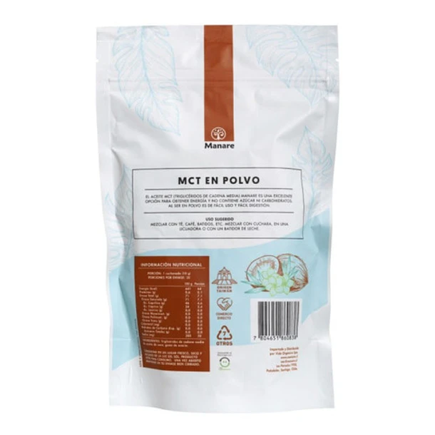 Manare - Aceite Mct En Polvo Keto 200grs 2