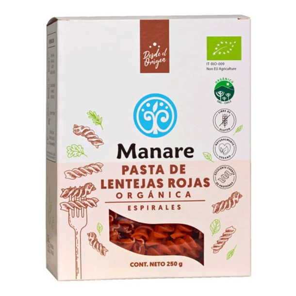 Manare - Pasta De Lentejas Rojas Organicas 250g 1