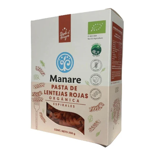 Manare - Pasta De Lentejas Rojas Organicas 250g 2