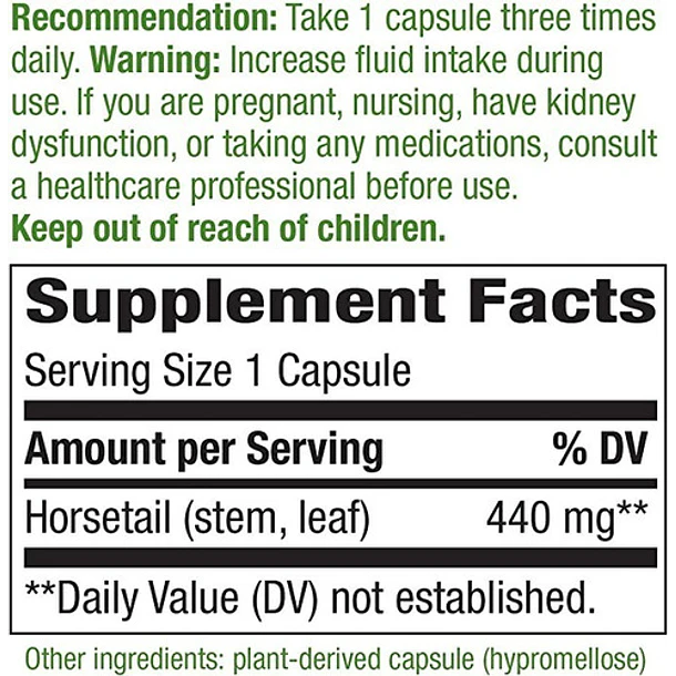 Natures Way- Cola De Caballo (horsetail Grass) 440mg 100caps 3