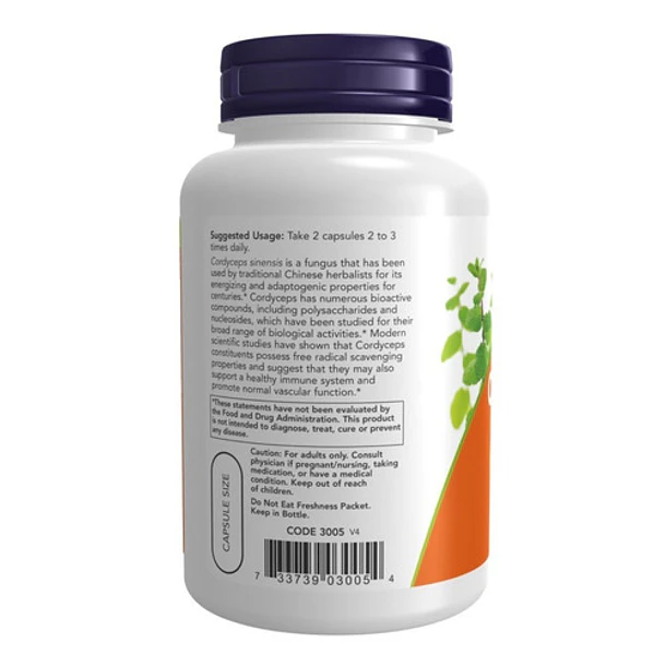 Now - Cordyceps 750 Mg 90 Cápsulas 4