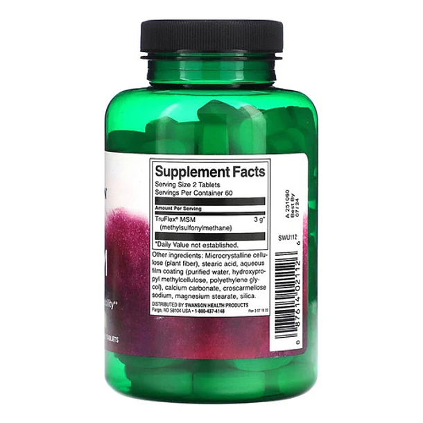 Swanson - Cartílago, Colágeno, Tendones , Msm 1500mg 120caps 2