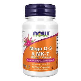Now Foods - D3 + K2 5000 Ui 60 Caps 