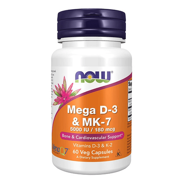 Now Foods - D3 + K2 5000 Ui 60 Caps  1