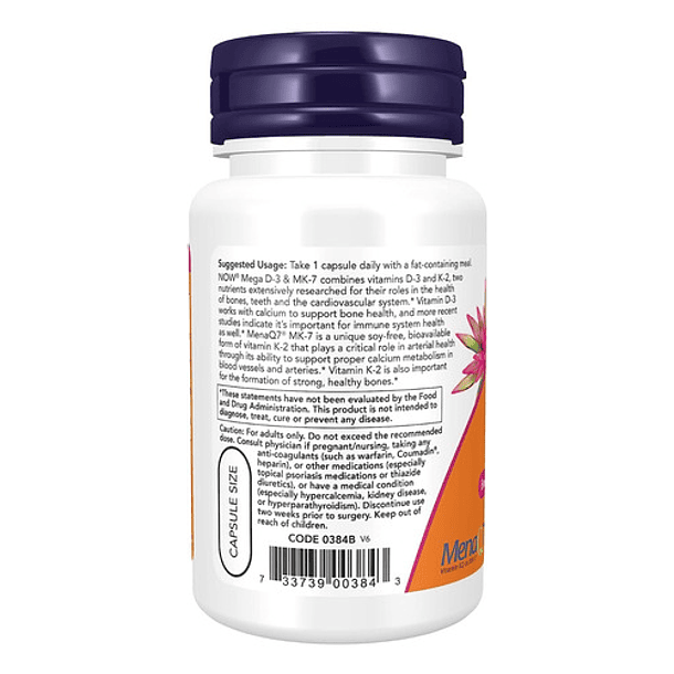 Now Foods - D3 + K2 5000 Ui 60 Caps  3