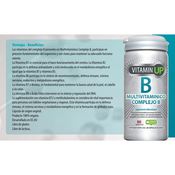 Newscience - Multivitaminico Complejo B (60 Capsulas)  3