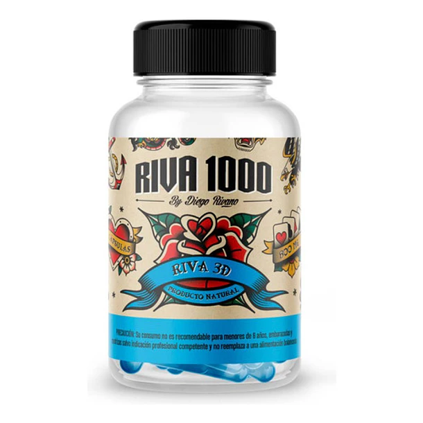 Riva 1000 - L Carnitina Y Cafeína 60 Caps  1