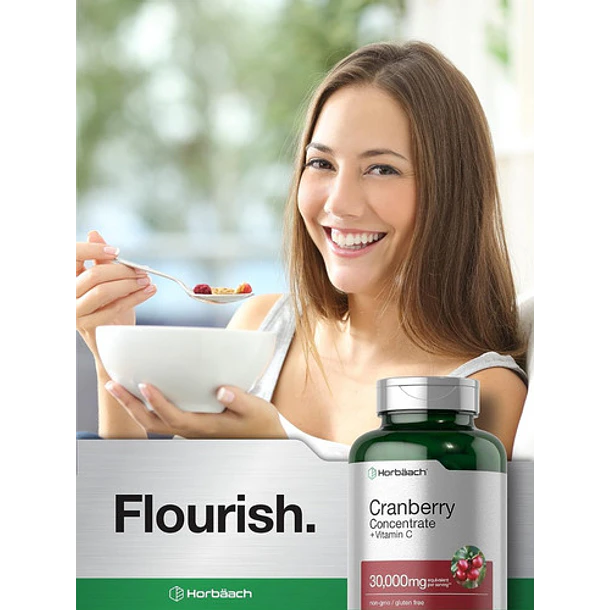 Horbaach - Cranberry 30,000mg + Vitamina C 150 Caps 4