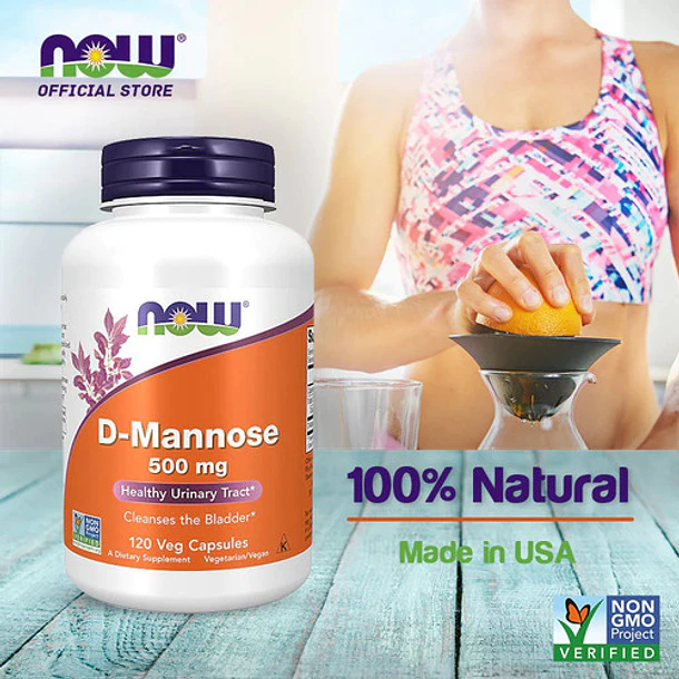 Now - D-mannose 500mg 120caps 4