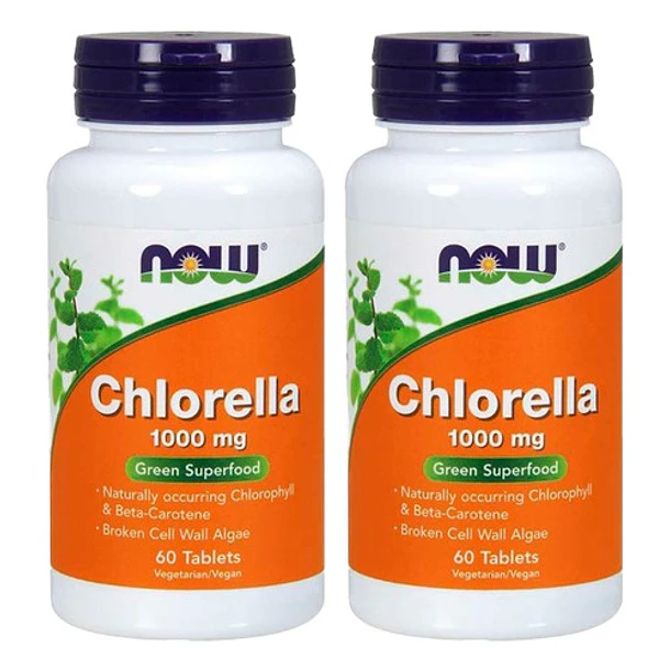 Now - 2 X Chlorella Pack 2 Unidades 1000 Mg 60caps 1