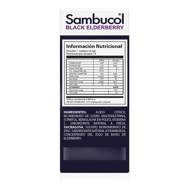 Sambucol - Vitamina C + Zinc 15 Tabletas Efervescentes 2
