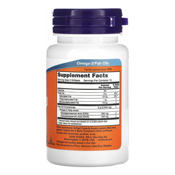 Suplemento Now Omega-3 X 30 Un 2