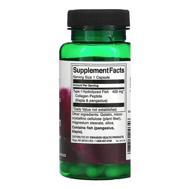 Marine Collagen 60cap/400mg Swanson 3
