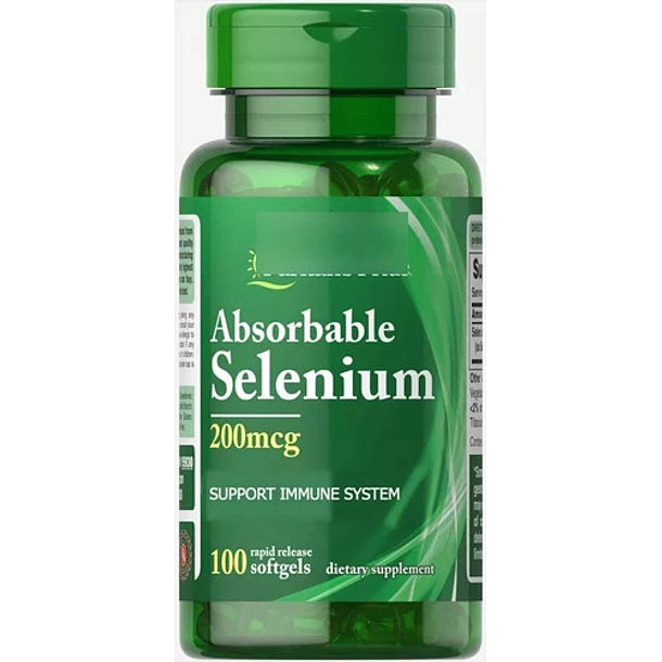 Puritan's Pride - Selenio Absorbable 200mcg 100 Sofgels 1