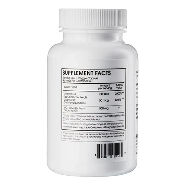 Primal Fx - Vitamina D3 10.000 Ui + Mk4 60caps Sin Sabor 2