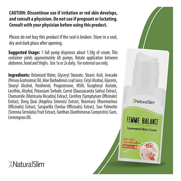 Natural Slim -  Crema De Progesterona  Y Menopausia Mujer 2