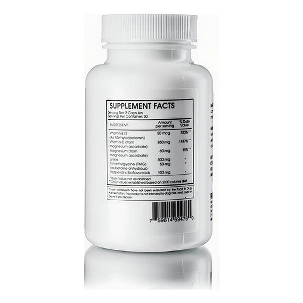 Primal Fx I Vitamina C + Active B I 60 Capsules I Dr Ludwig Sabor Sin Sabor 2