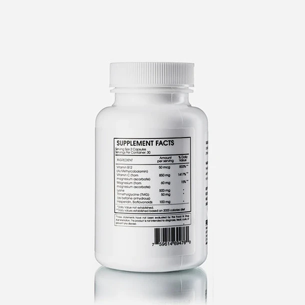 Primal Fx - Vitamin C + Active B 60 Caps 2