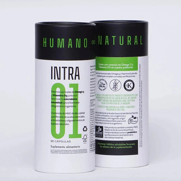 Humnatt - Intra01 Tubo - Alivio Intestinal 90caps 2