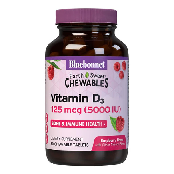 Bluebonnet - Vitamina D3 5000iu (125gr) Masticables 1